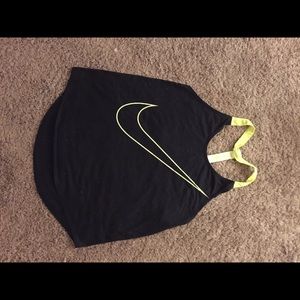 Black and yellow nike tank